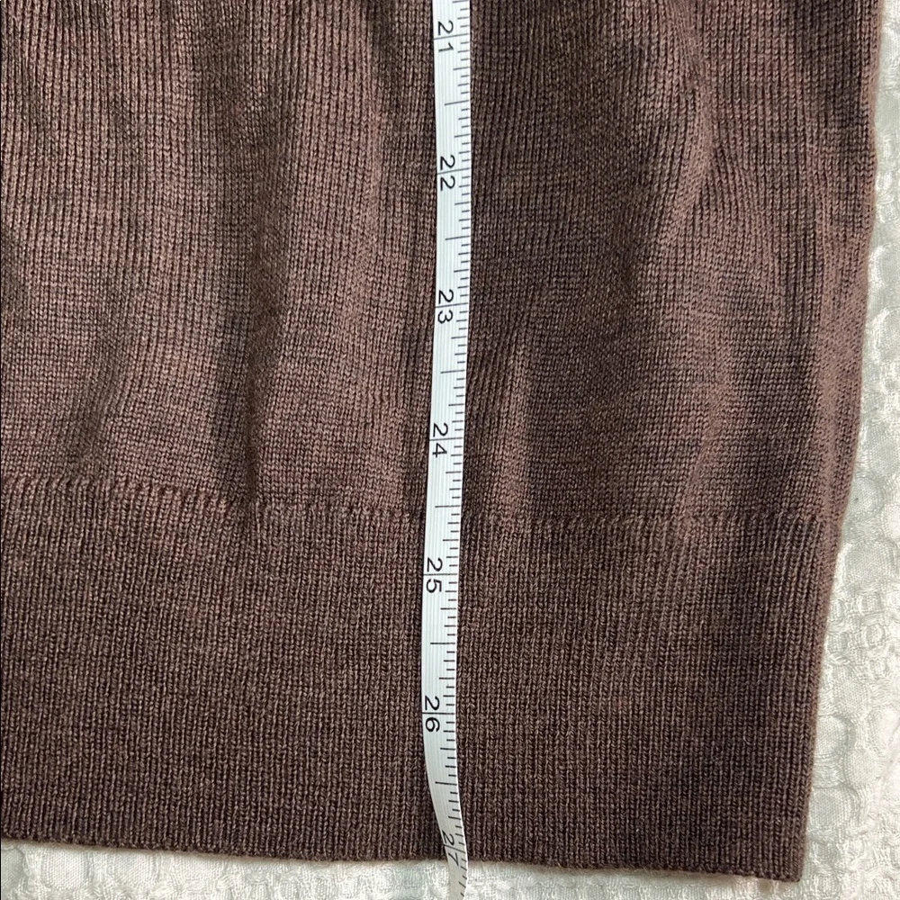Banana Republic Brown 100% wool Half-Zip Sweater size M